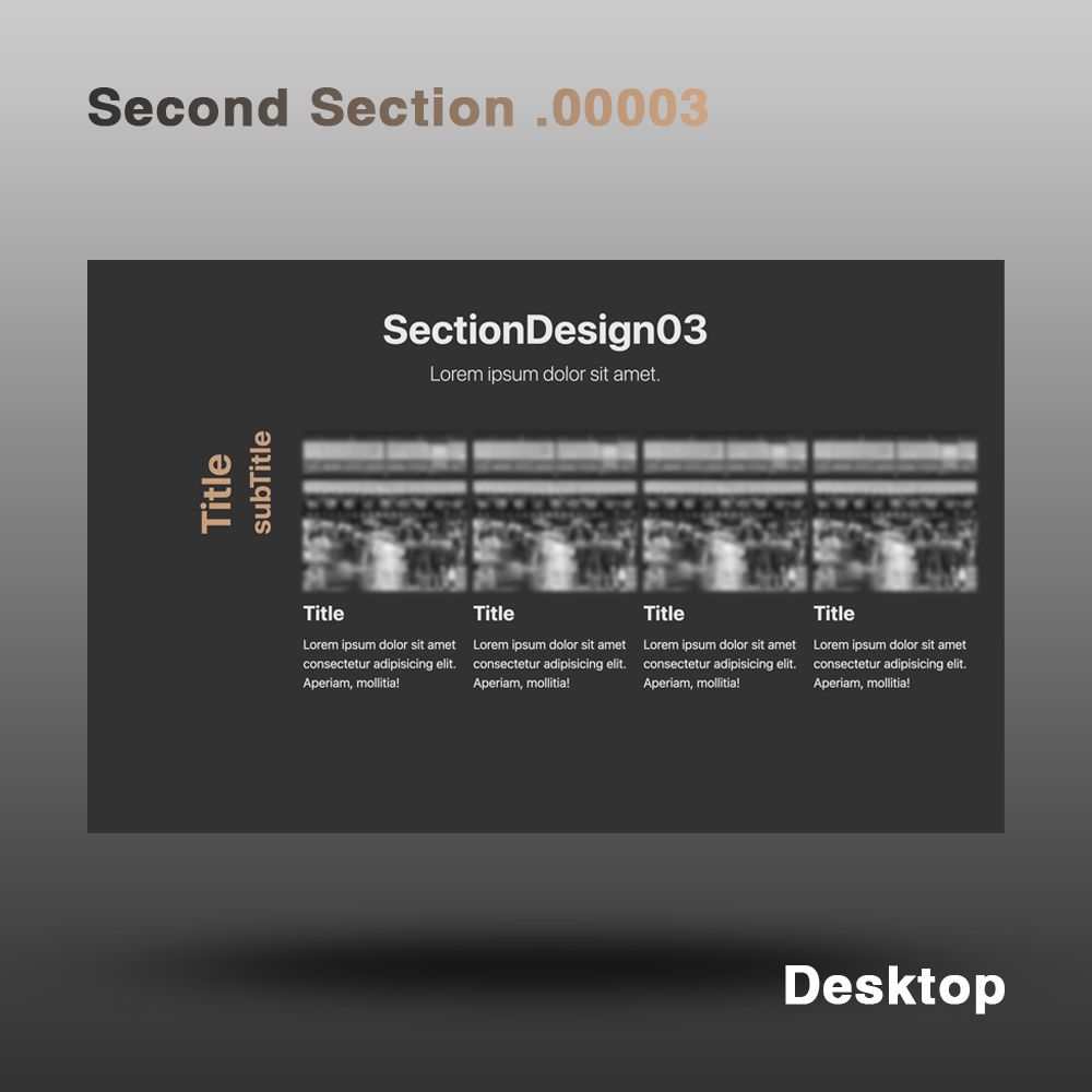 【Dynamic Modern Design】 セクションデザイン | Section Design