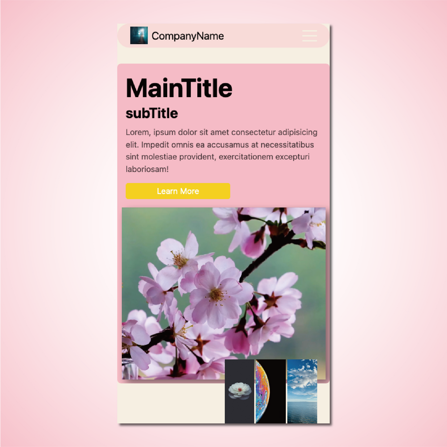 【SAKURA】 ファーストビューセクションデザイン | First View Section Design