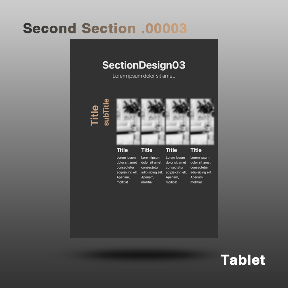 【Dynamic Modern Design】 セクションデザイン | Section Design